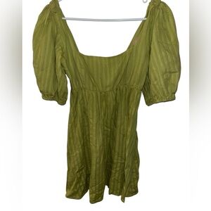 Show Me Your Mumu Dress Baby Doll Lime Green S